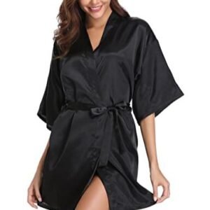 جديد الحرير كيمونو رداء Bathrobe النساء الحرير وصيفه الشرف Robes مثير الأزرق الداكن Robes الساتان رداء السيدات خلع الملابس العباءات