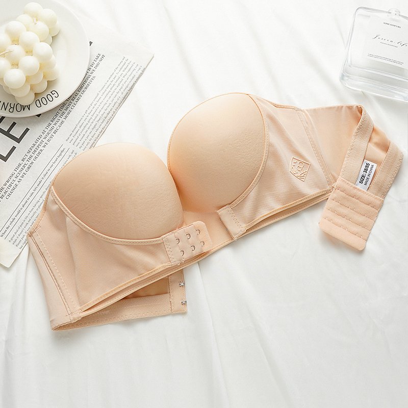 حمالات صدر بدون حمالات للإغلاق الأمامي مقاس 34-38 ملابس داخلية نسائية مثيرة مانعة للانزلاق خالية من الأسلاك حمالة صدر غير مرئية - الصورة 4